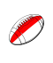 Georgia Rugby Ball Long Sleeve Tee (Red)